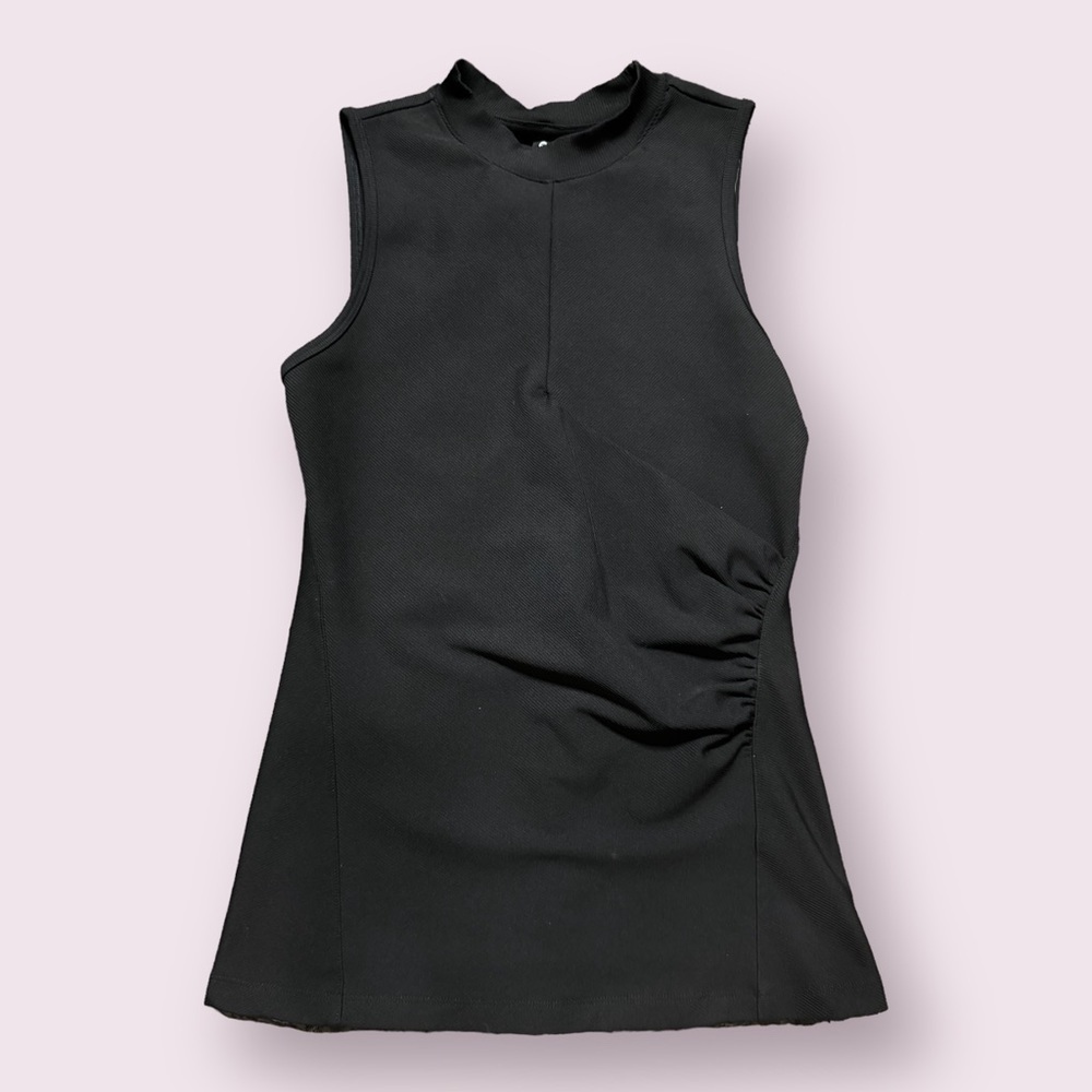 Athleta Black Fitted Sleeveless Tank Top Activewear XS